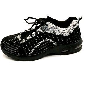Dykhmily Lace Up Sneakers Black Silver Block Heel Round Toe 7 NEW‎